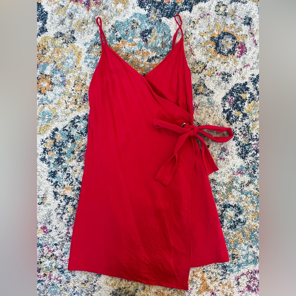 THML woven wrap dress